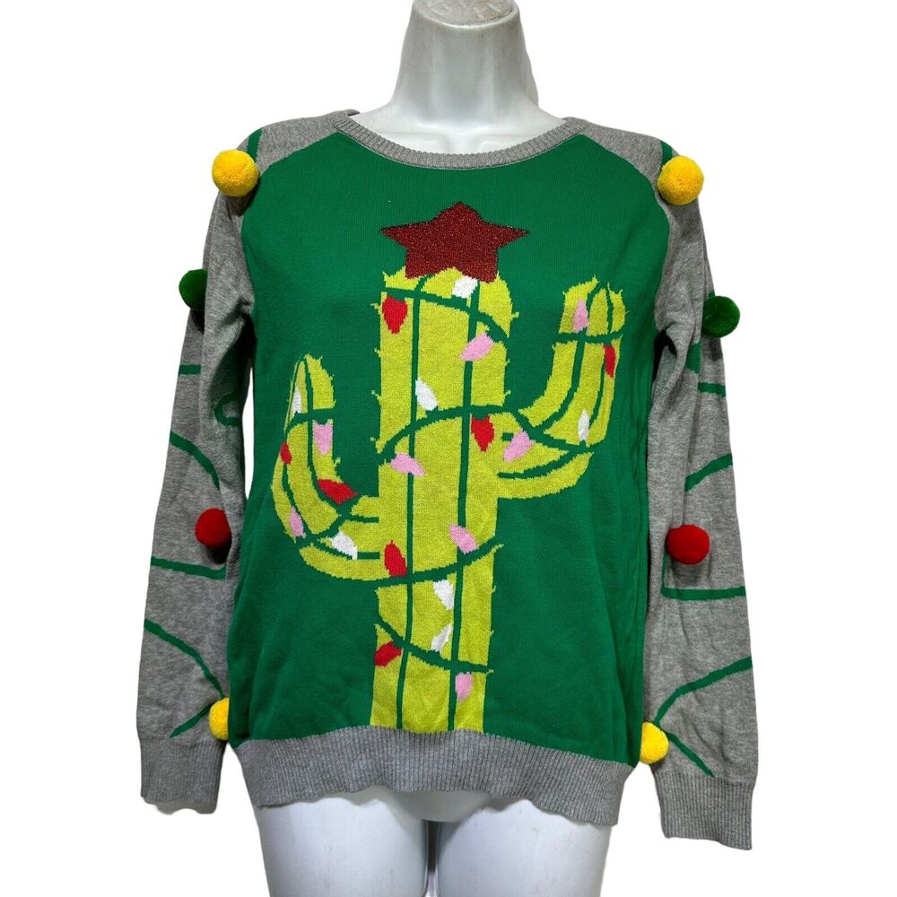 well worn holiday cactus sweater Size XL (14-16)